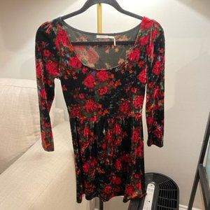 Urban Outfitters floral velvet dress (size S)